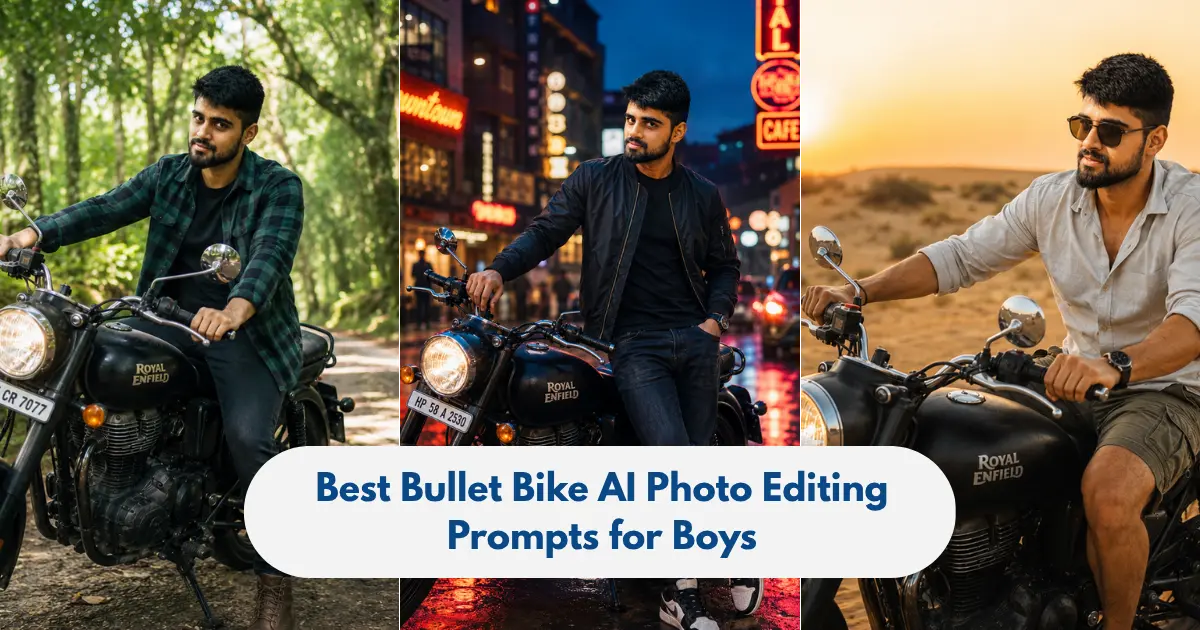 6 Best Bullet Bike AI Photo Editing Prompts for Boys