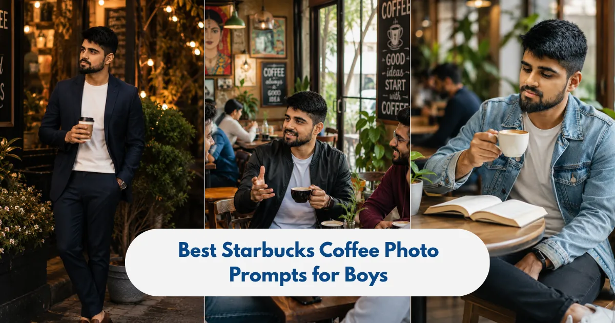 6 Best Starbucks Coffee Photo Prompts for Boys Using Gemini AI