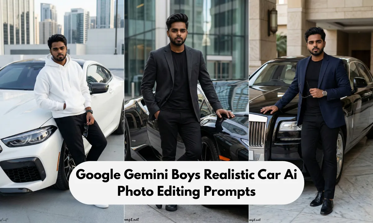 Google Gemini Boys Realistic Car Ai Photo Editing Prompts