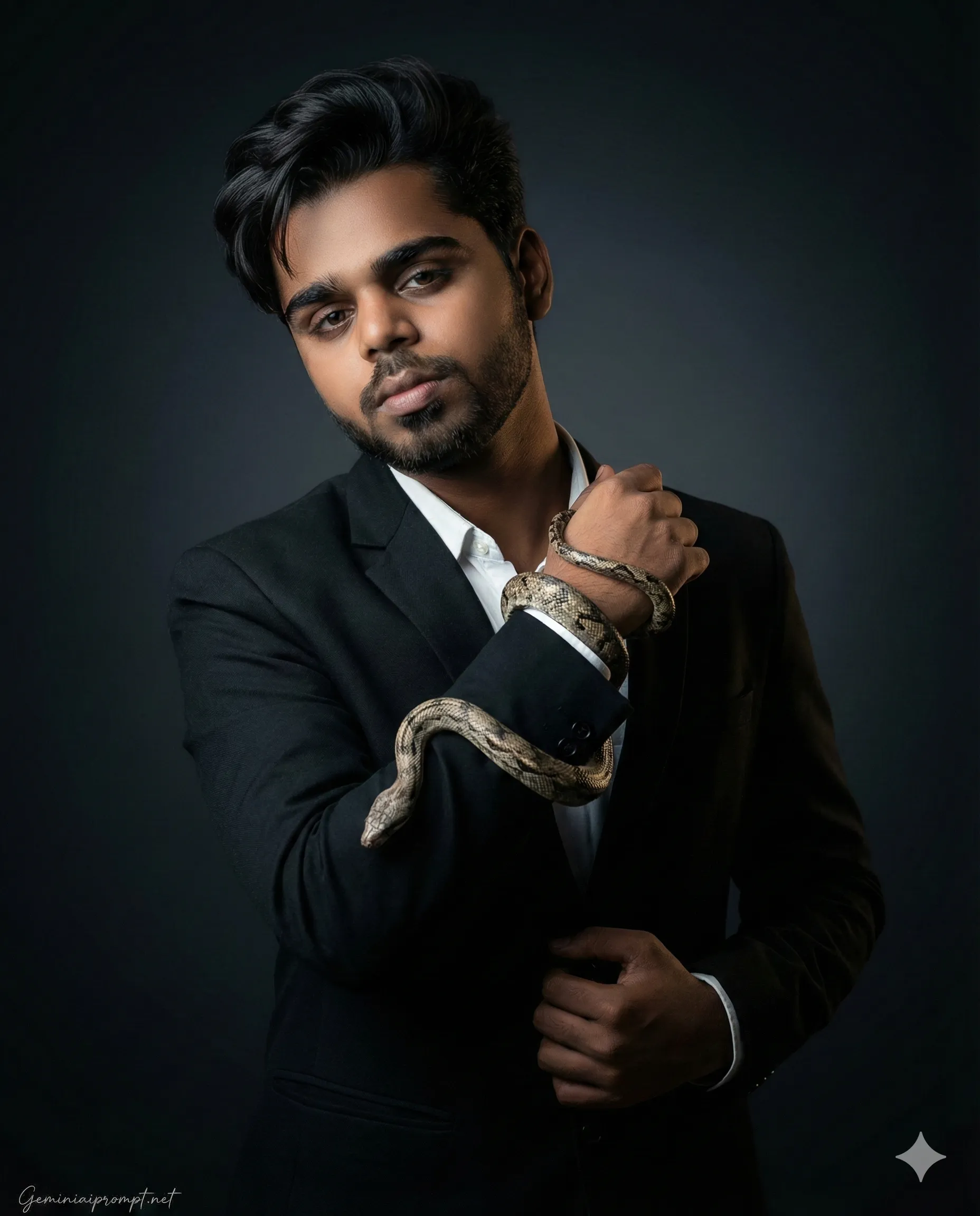 Google Gemini Exotic Snake Handling Photo Editing Prompt 1