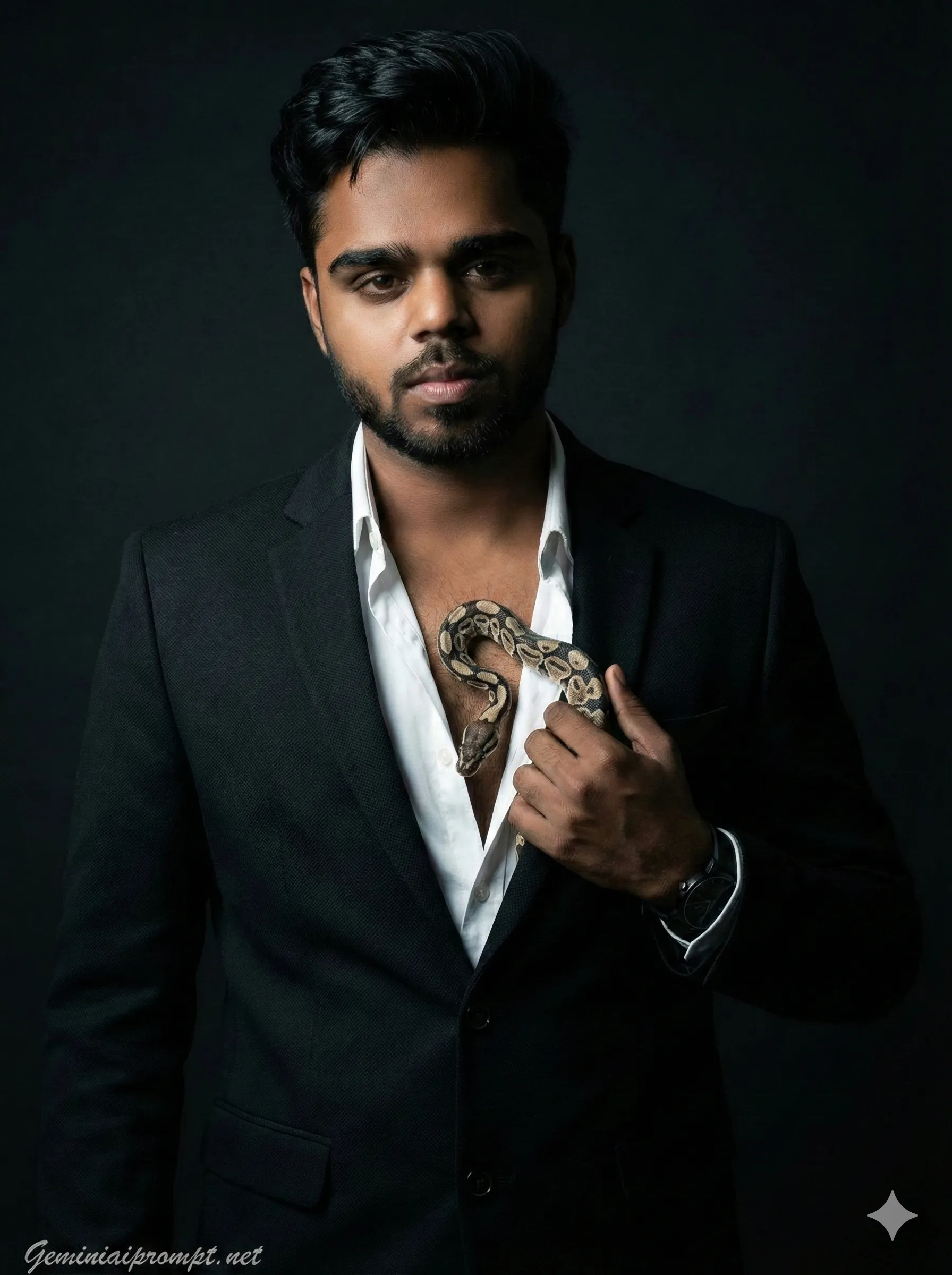 Google Gemini Exotic Snake Handling Photo Editing Prompt 6