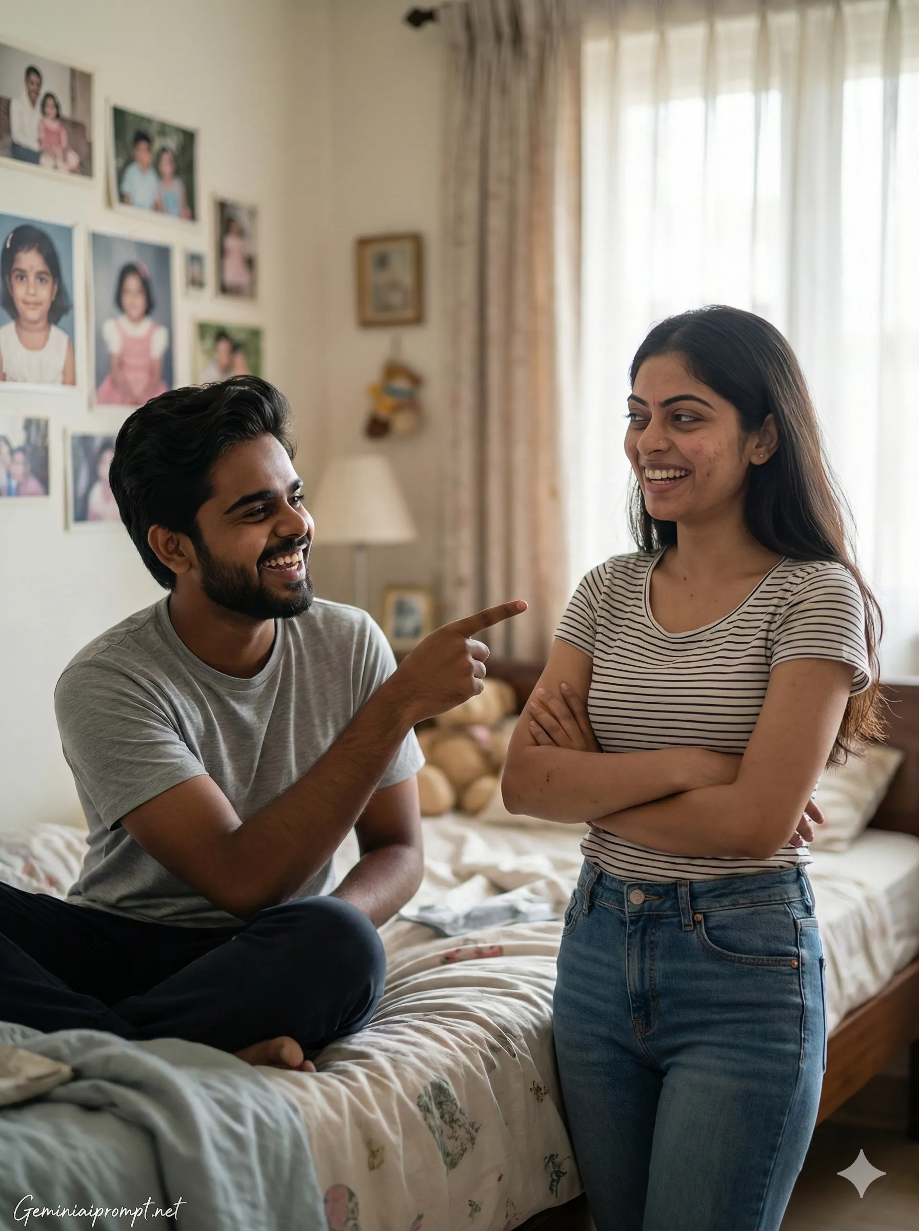 Google Gemini Funny Brother And Sister Photo Editing Prompt 3