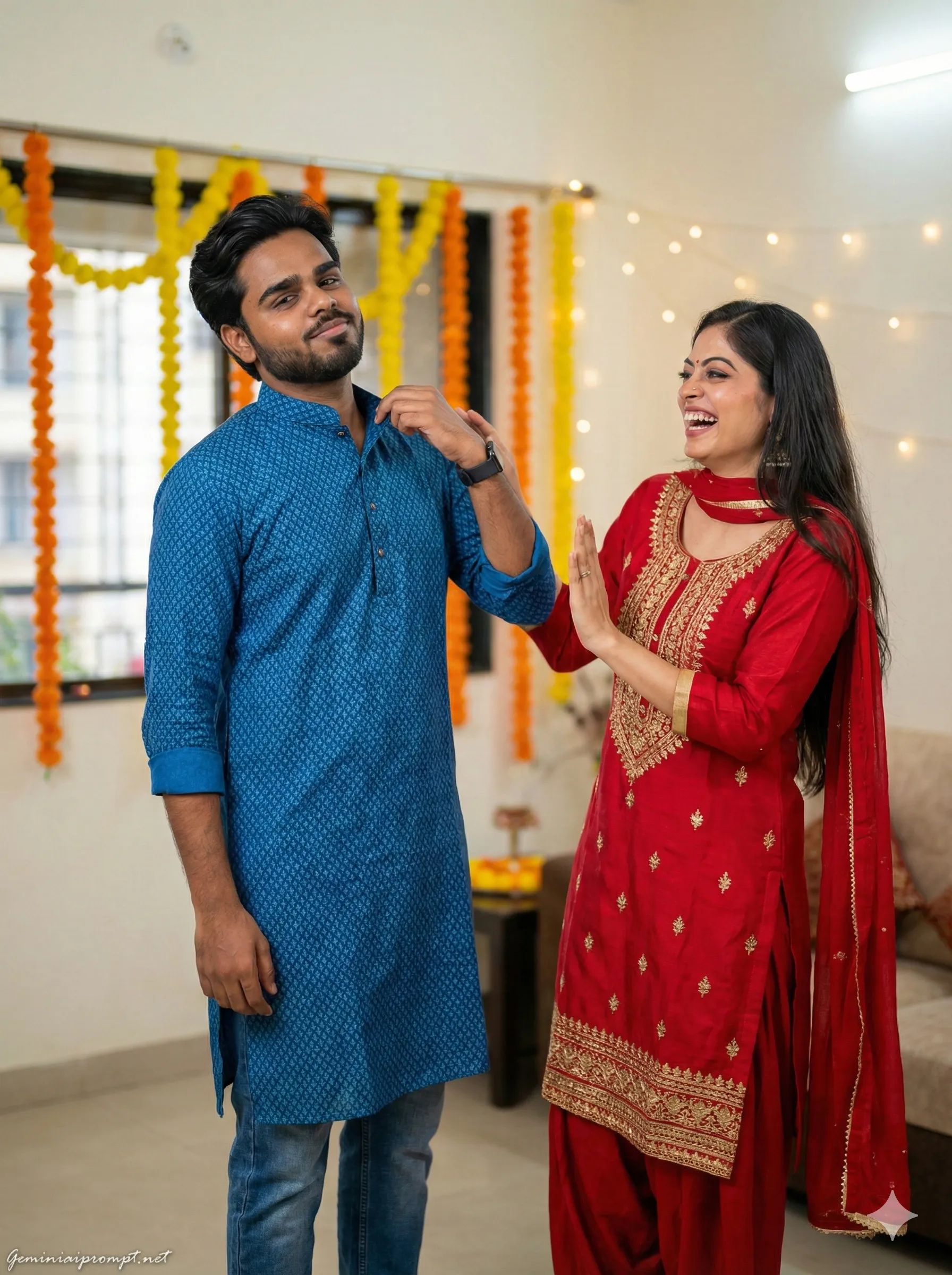 Google Gemini Funny Brother And Sister Photo Editing Prompt 5