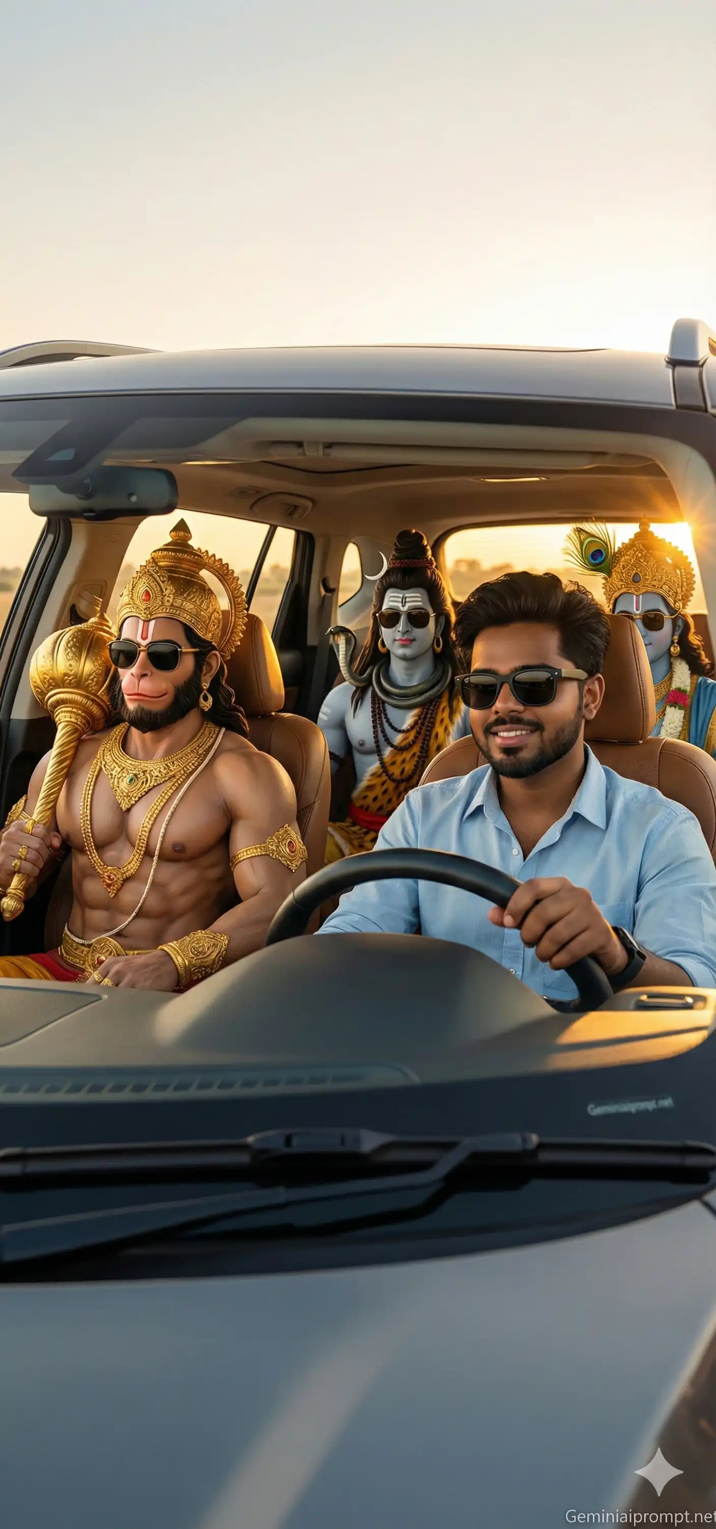 Google Gemini God Car Driving Ai Photo Editing Prompt 1