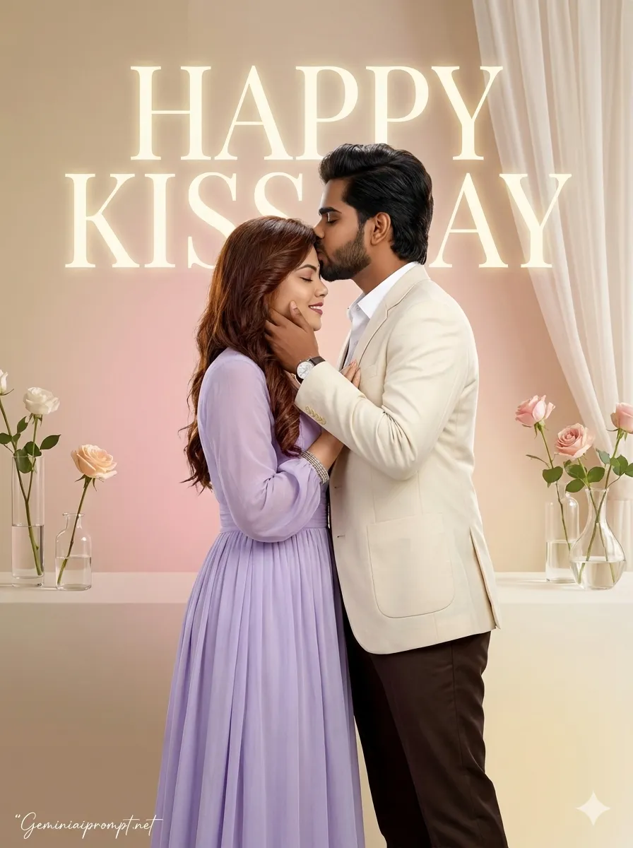 Google Gemini Happy Kiss Day Ai Photo Editing Prompt 6
