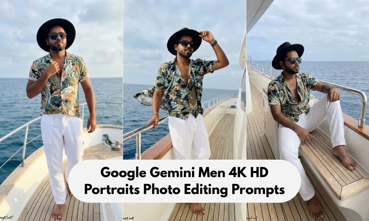 Google Gemini Men 4K HD Portraits AI Photo Editing Prompts