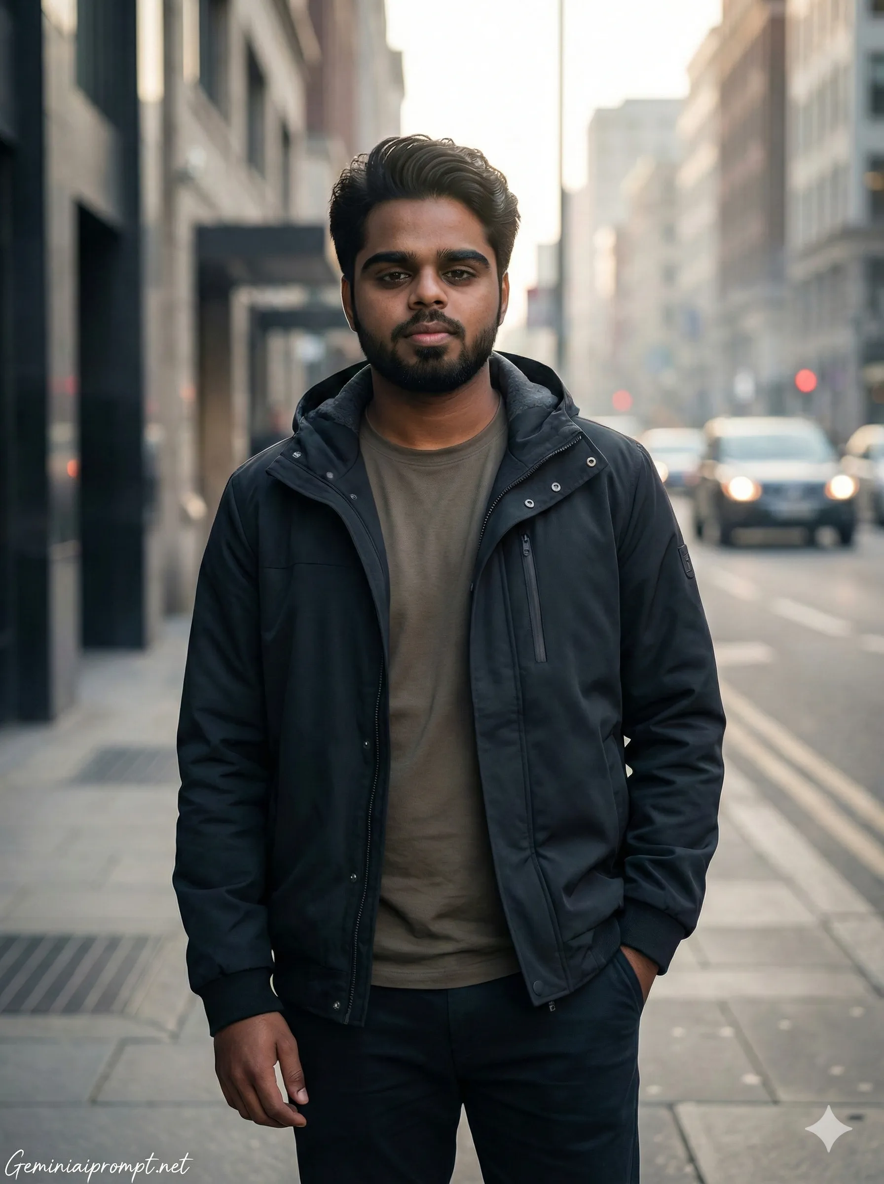 Google Gemini Moody Sunset Portrait AI Photo Editing Prompt 4