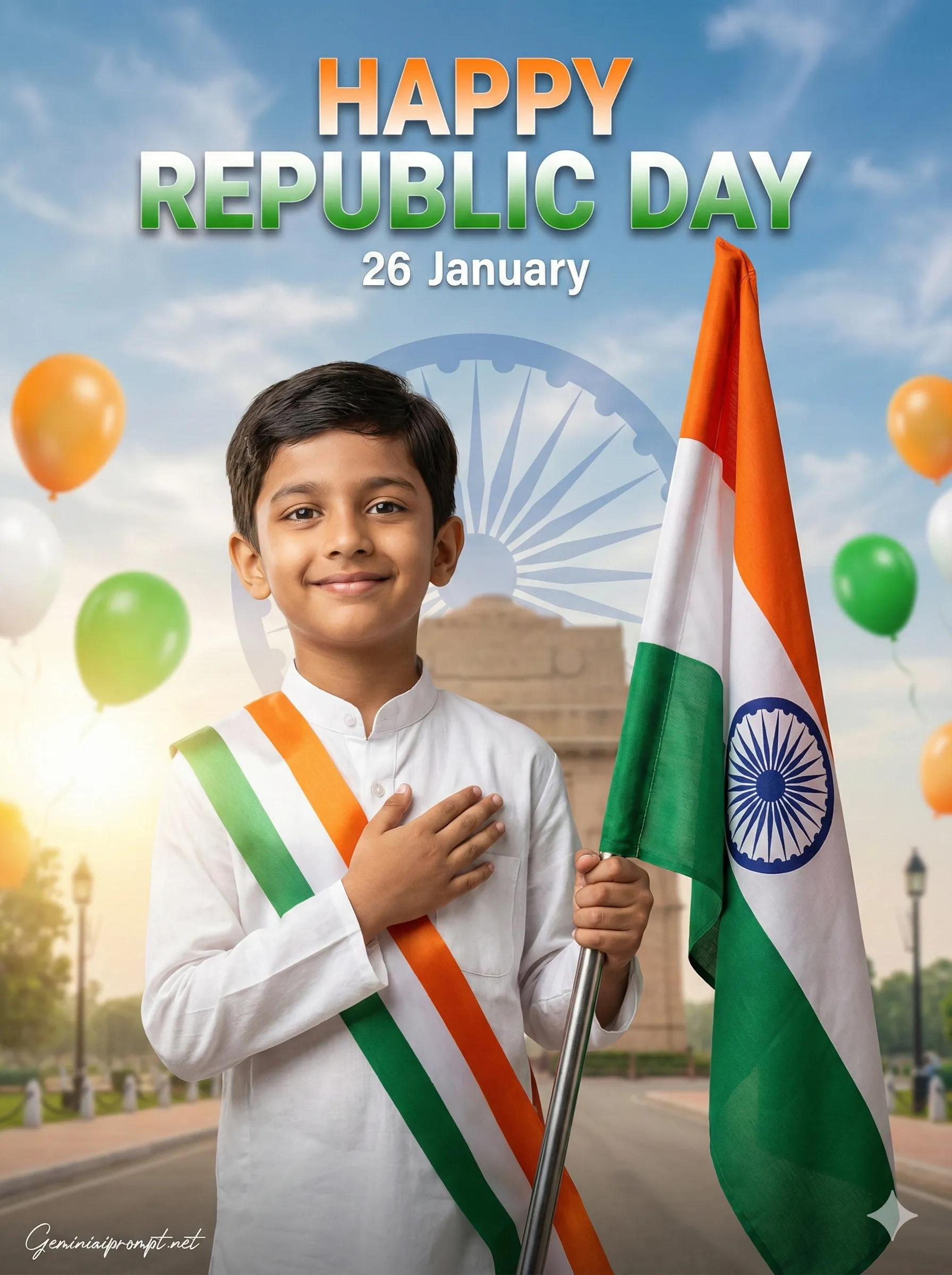 Google Gemini Republic Day Kids AI Photo Editing Prompt 1