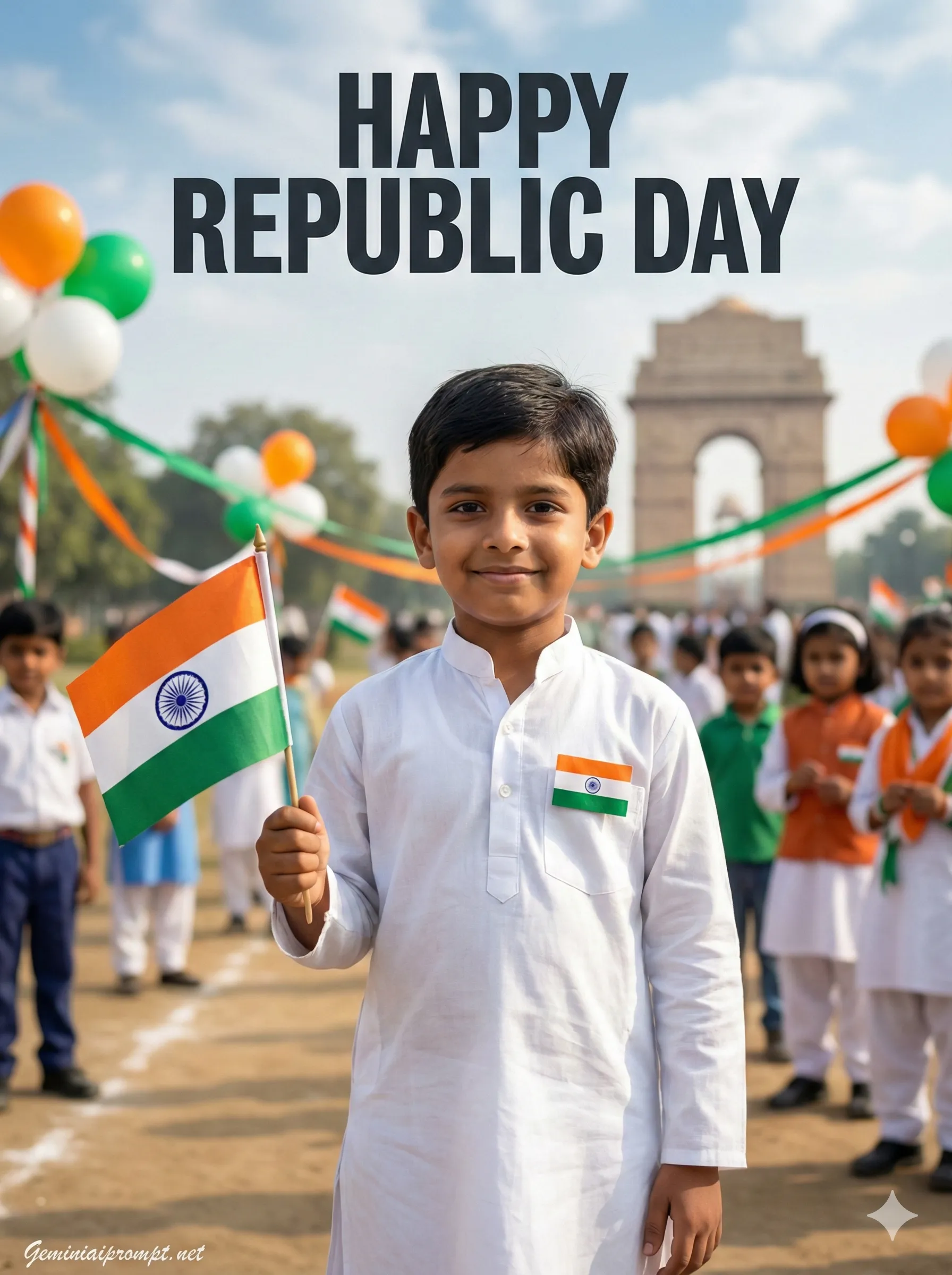 Google Gemini Republic Day Kids AI Photo Editing Prompt 2