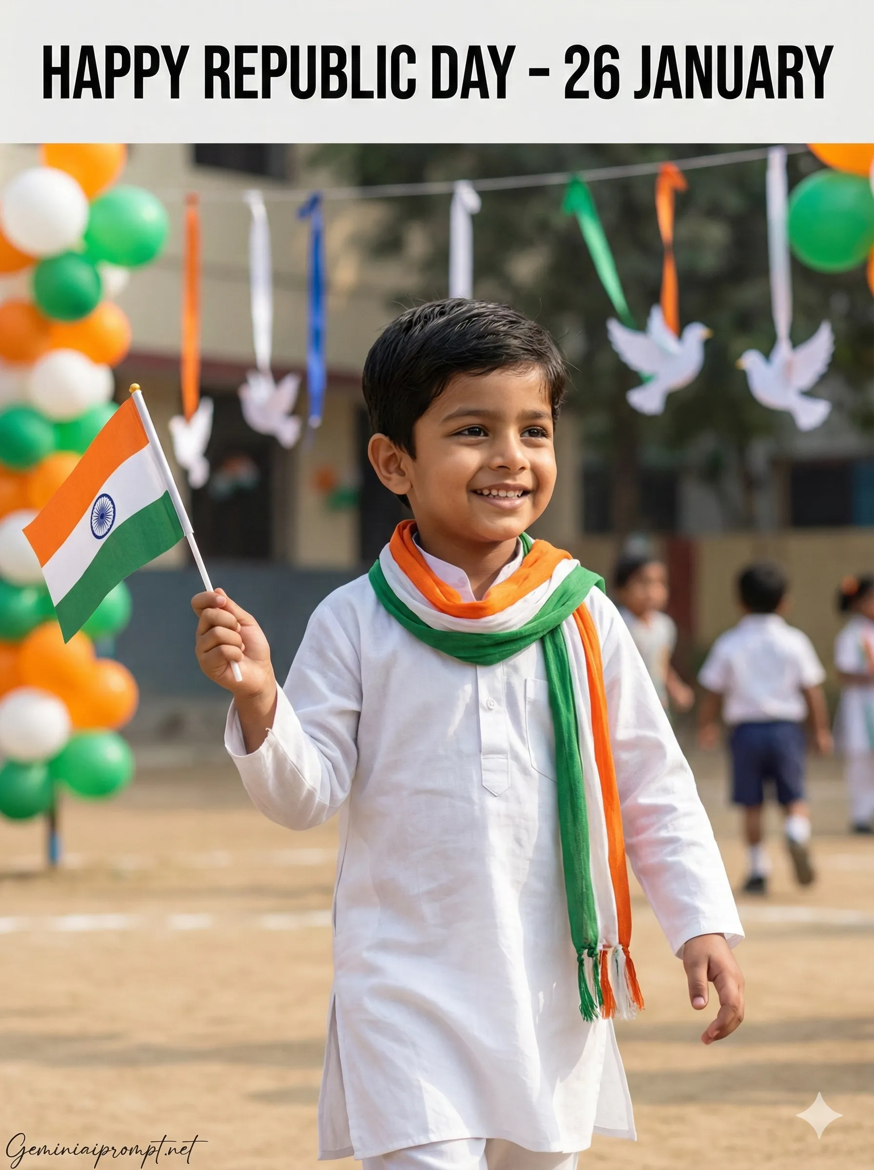 Google Gemini Republic Day Kids AI Photo Editing Prompt 4
