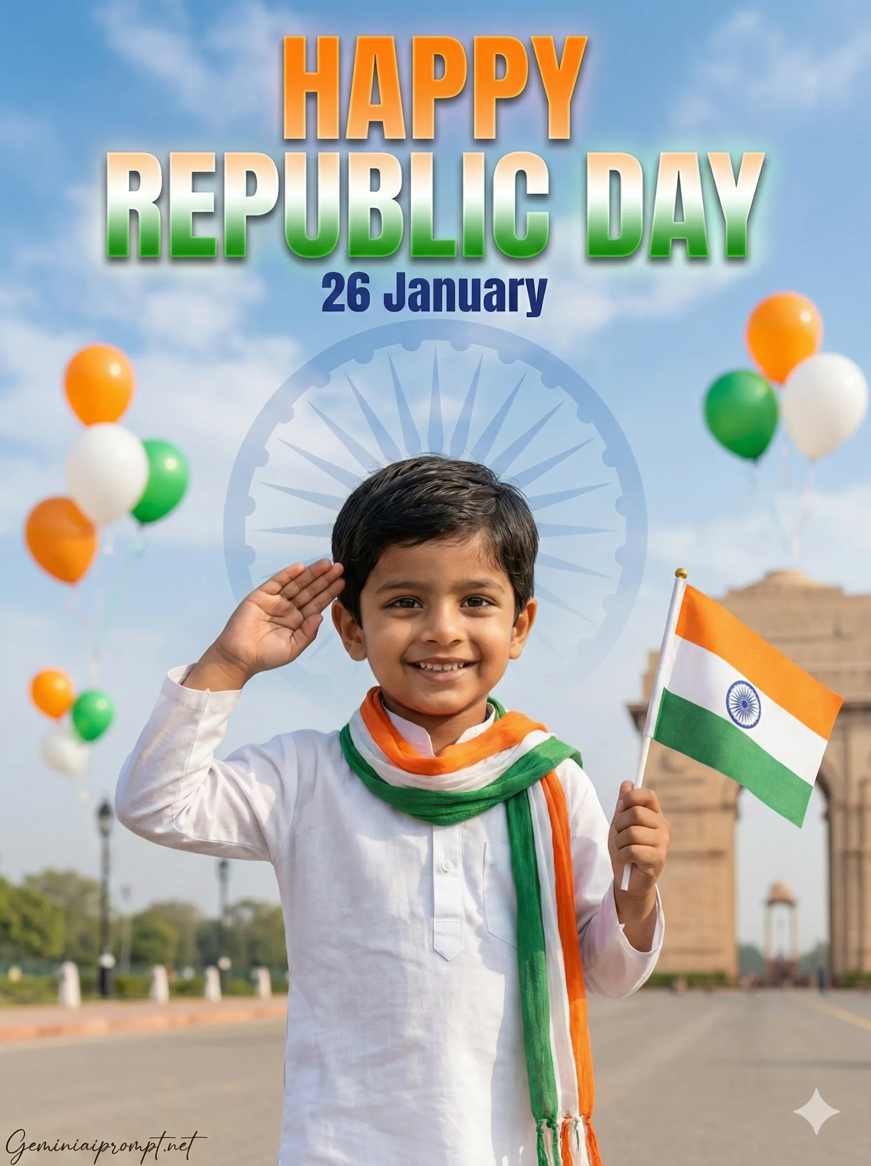Google Gemini Republic Day Kids AI Photo Editing Prompt 5