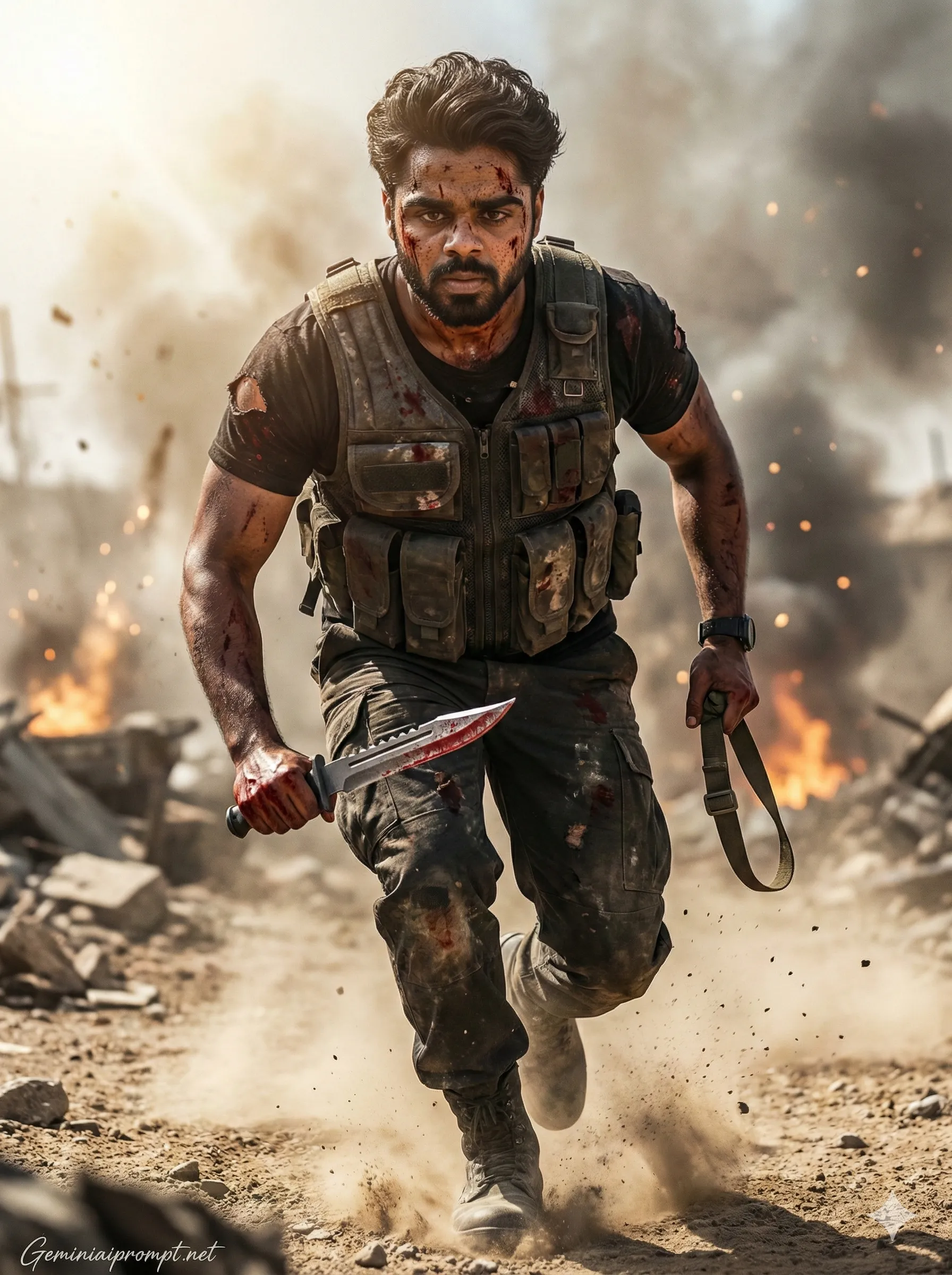 Google Gemini Salaar Movie Poster Photo Editing Prompt 4