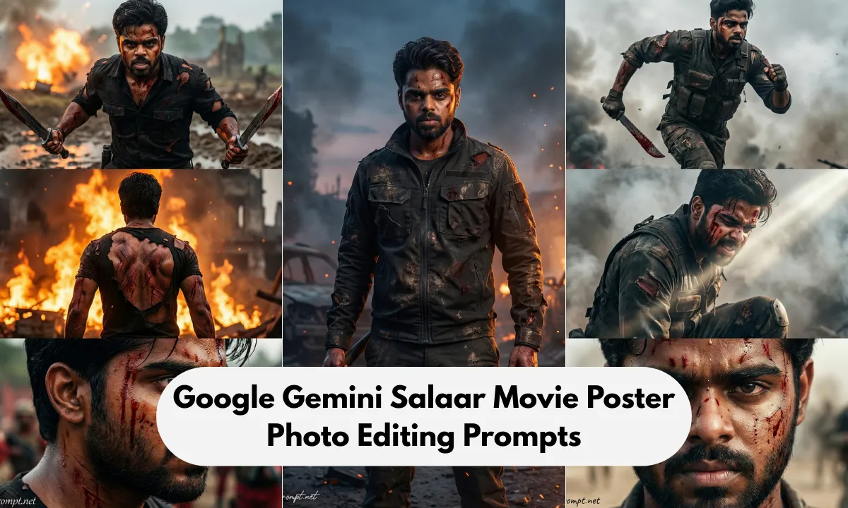 Google Gemini Salaar Movie Poster Photo Editing Prompts