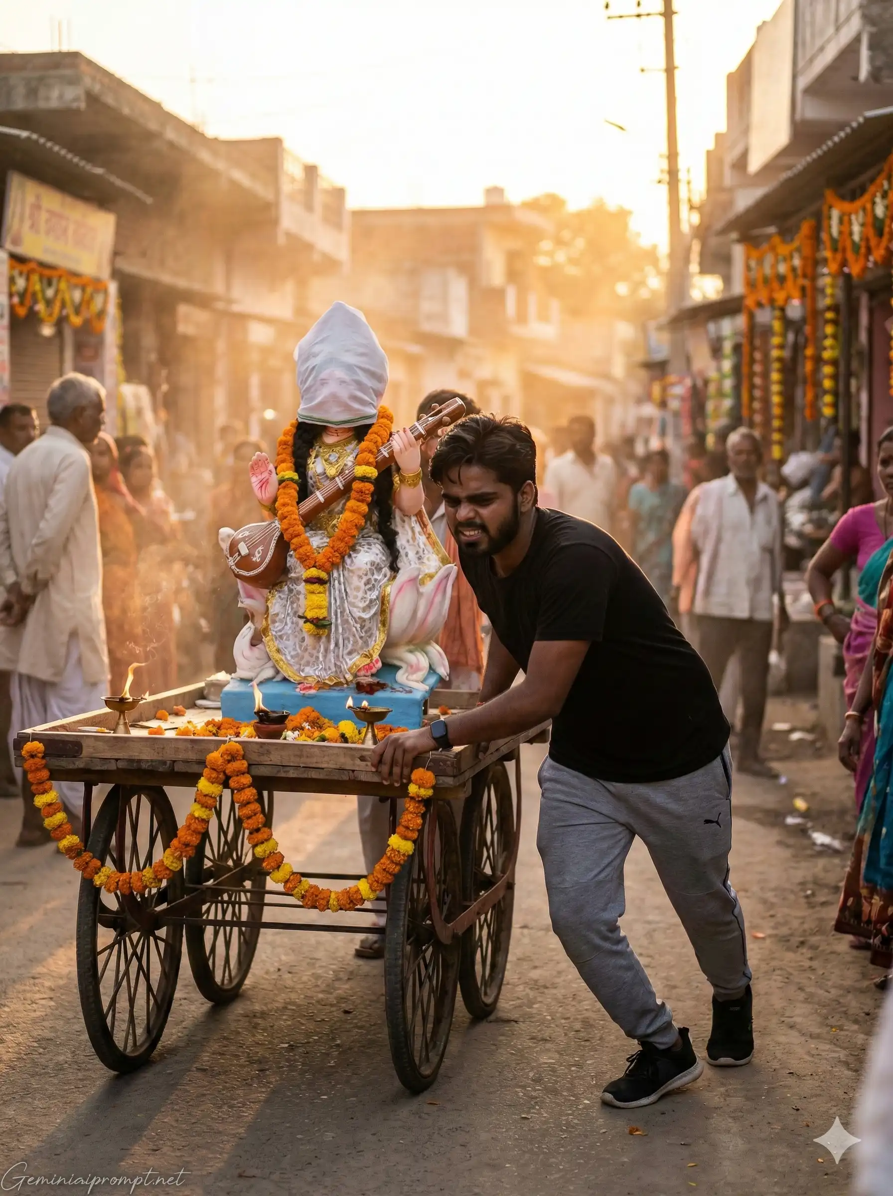 Google Gemini Trending Saraswati Puja Photo Editing Prompt 1