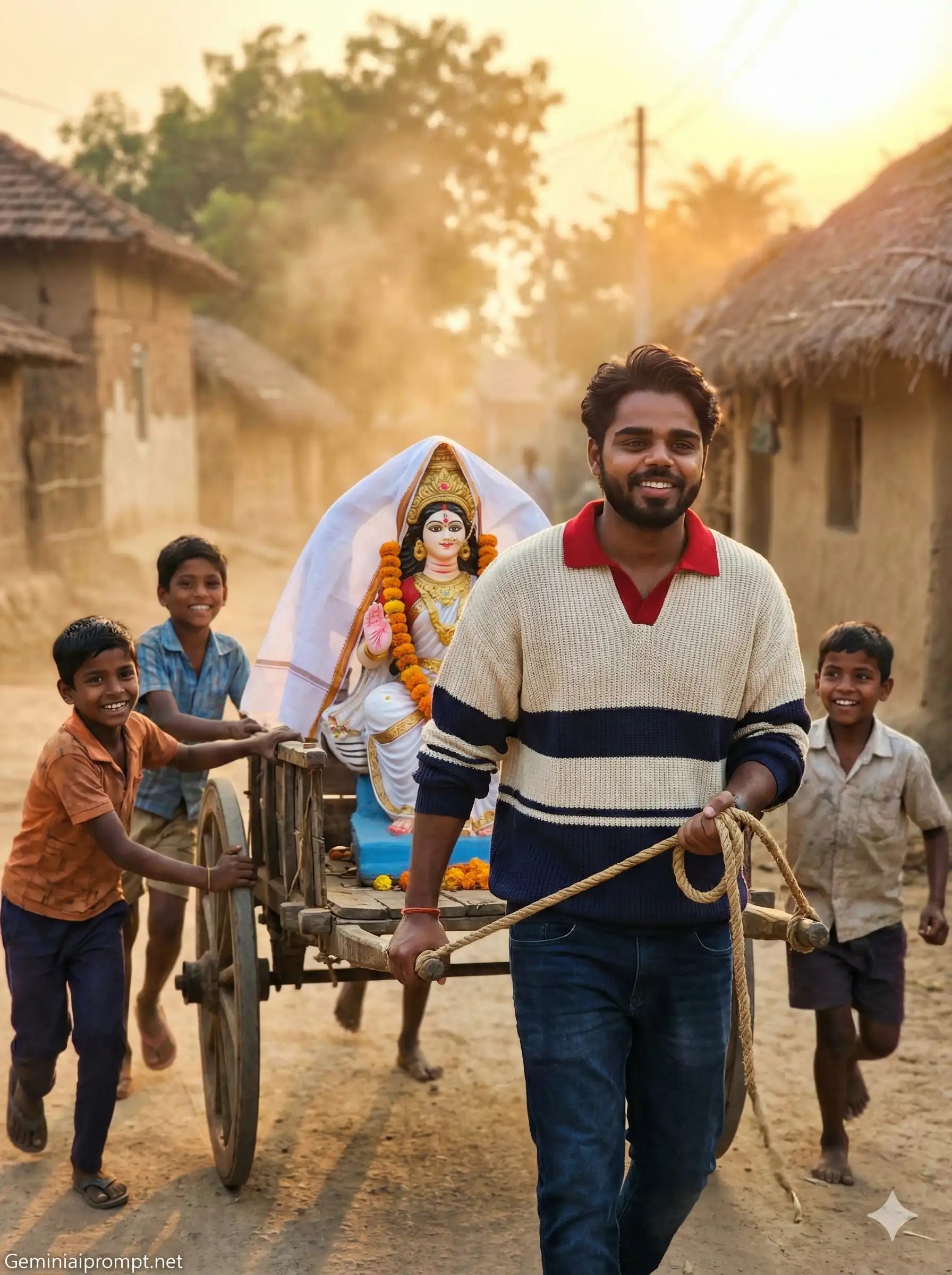 Google Gemini Trending Saraswati Puja Photo Editing Prompt 2