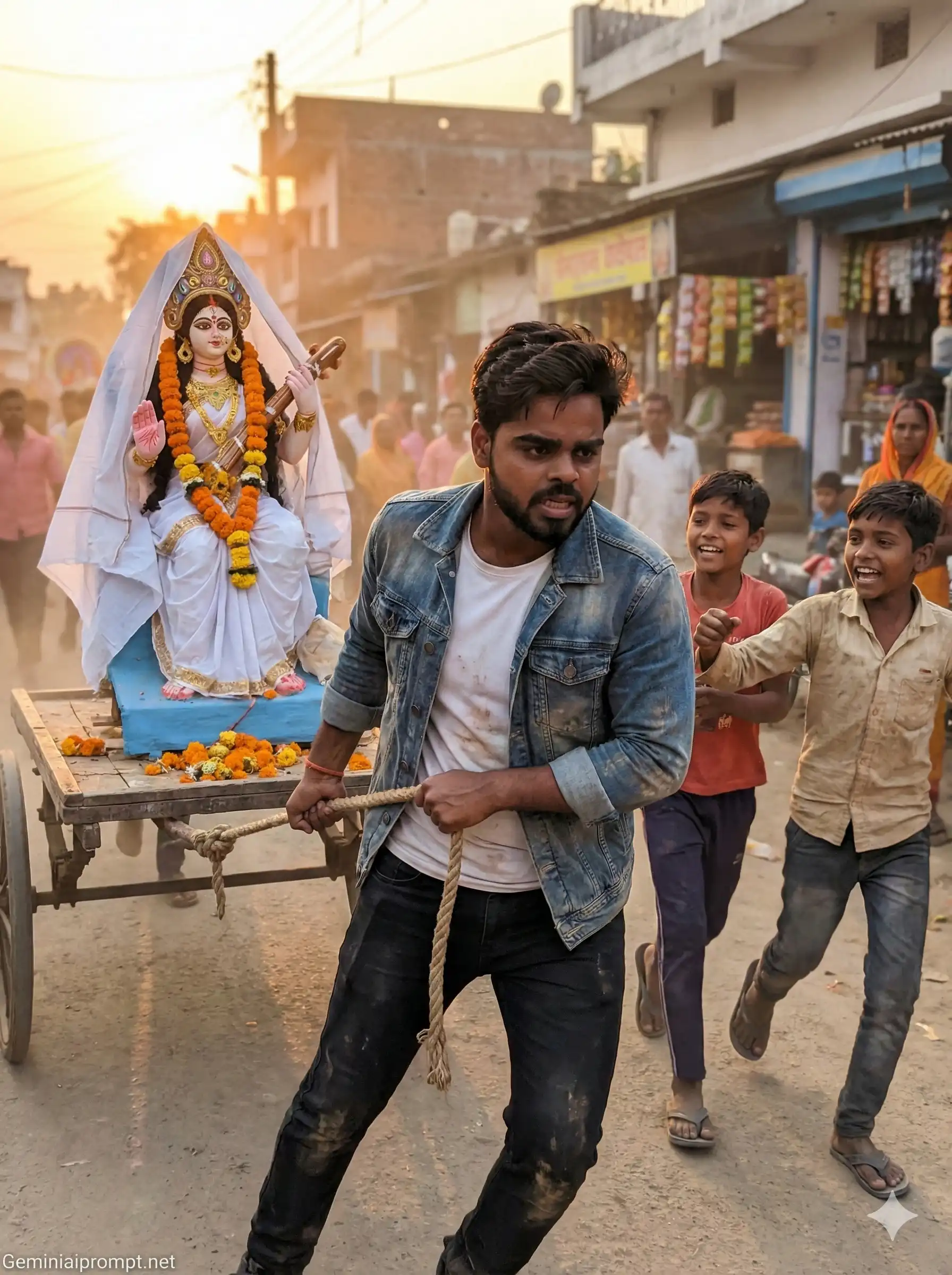 Google Gemini Trending Saraswati Puja Photo Editing Prompt 4