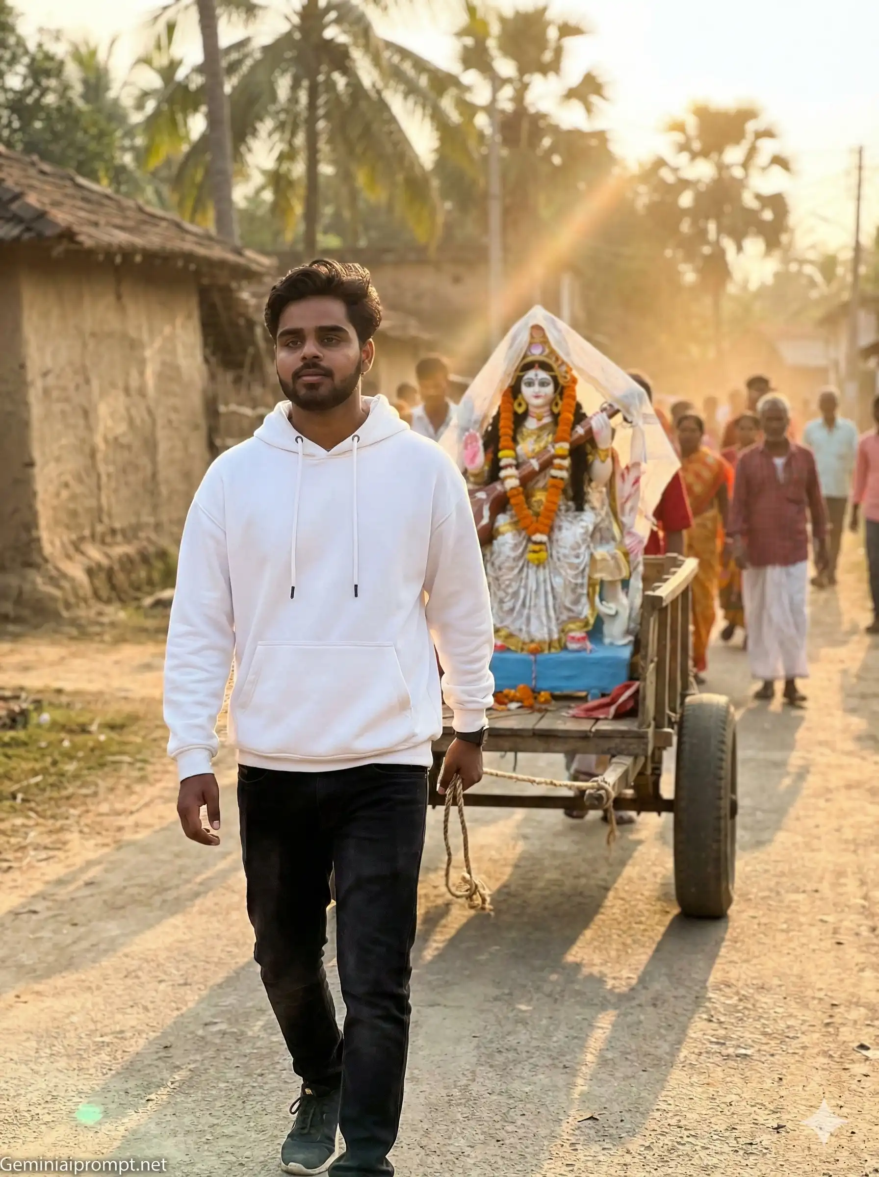 Google Gemini Trending Saraswati Puja Photo Editing Prompt 6