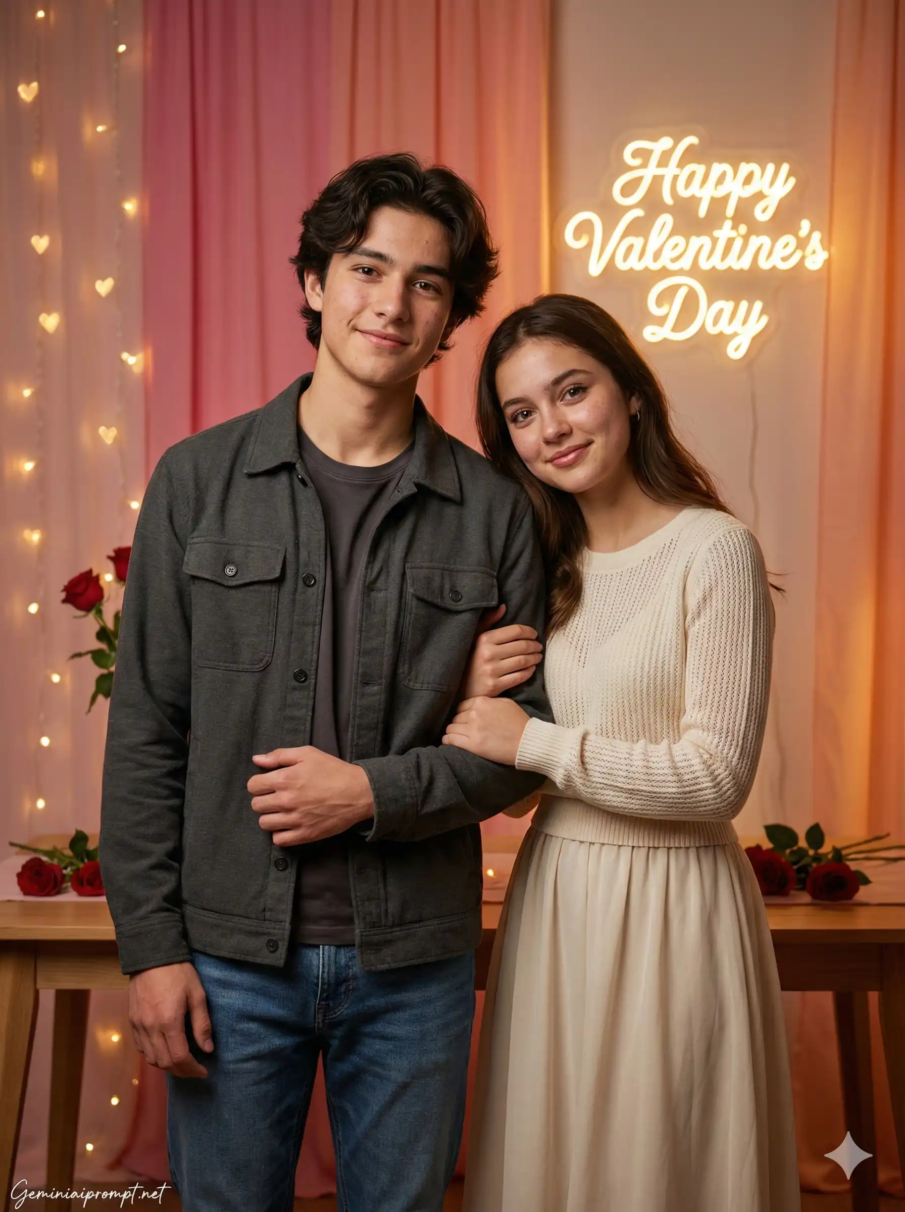 Google Gemini Valentines Day Couple AI Photo Editing Prompt 1