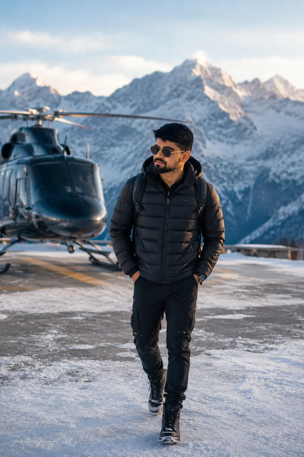 Mountain Expedition with a Bold Presence