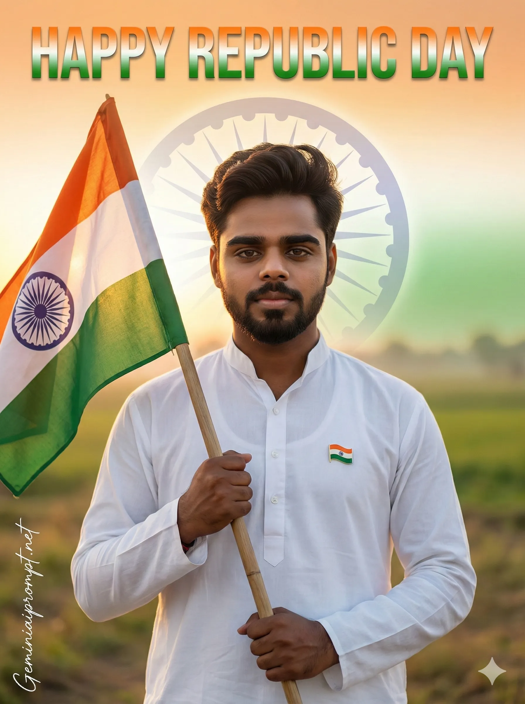 Republic Day Honour Of The Nation Photo Editing Prompt 1