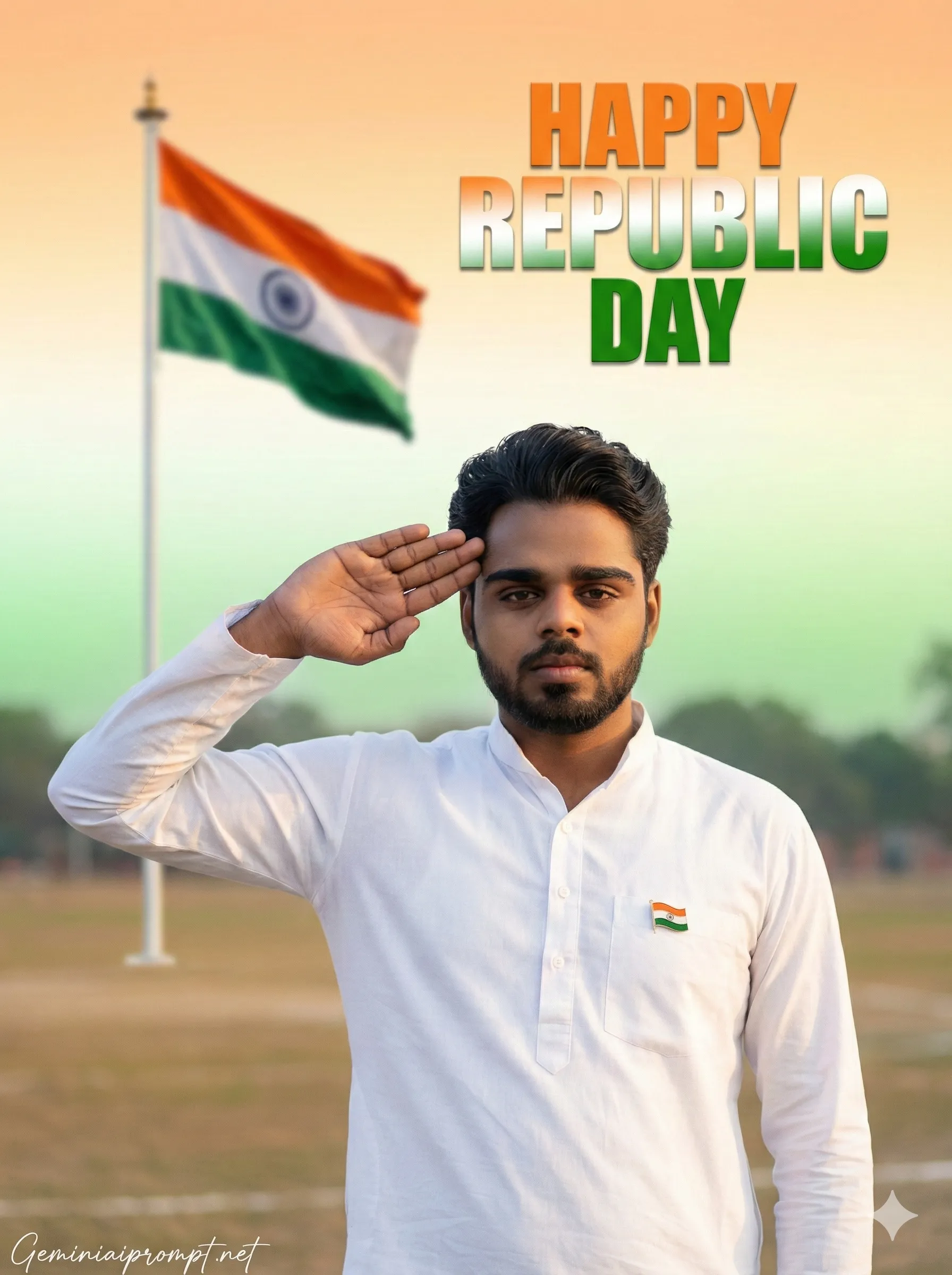 Republic Day Honour Of The Nation Photo Editing Prompt 5