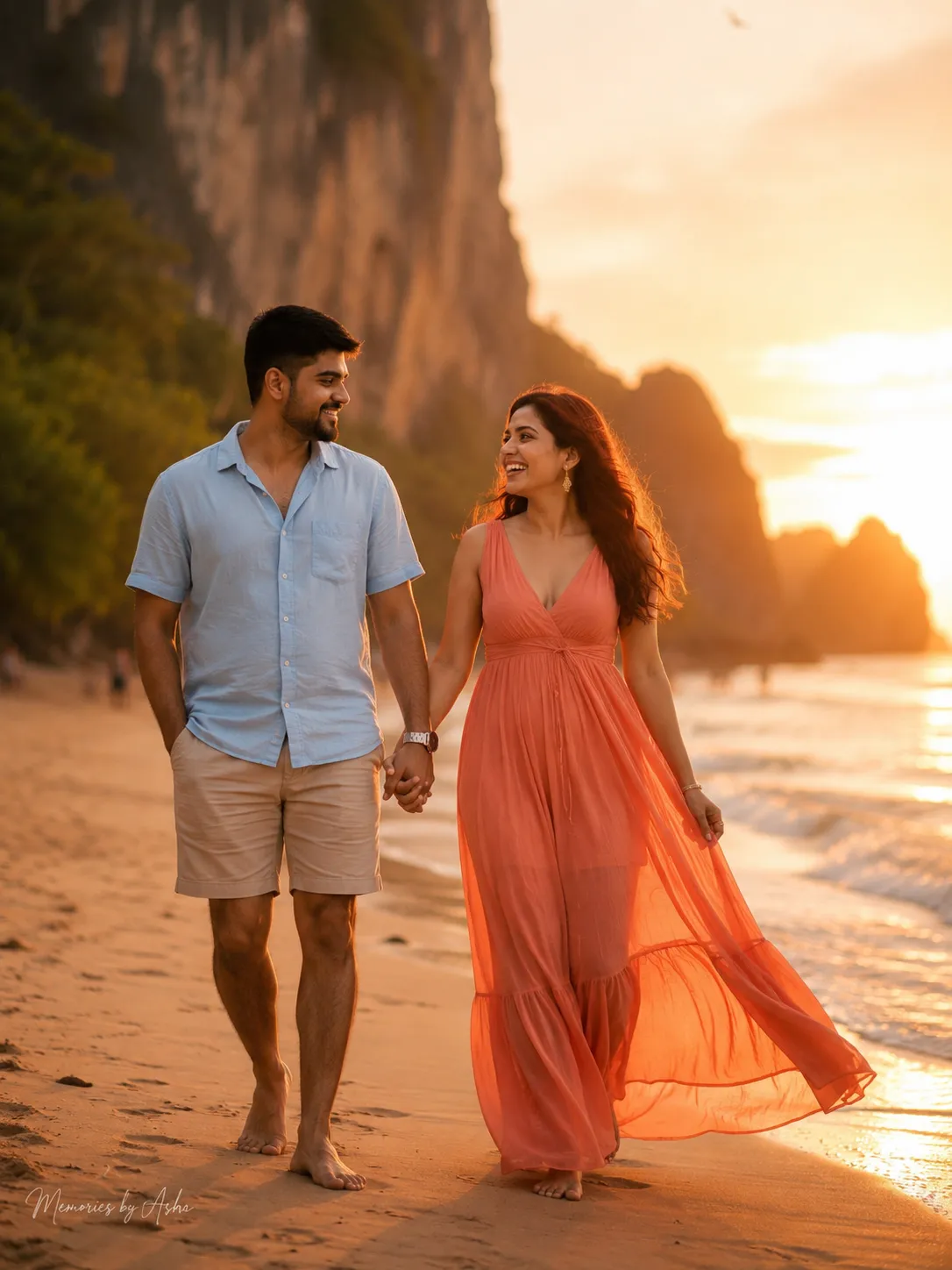 Sunset Stroll at Railay Beach