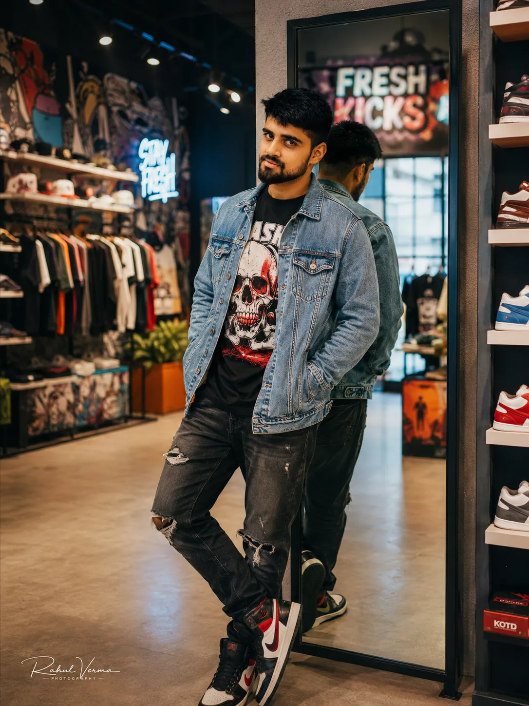 Trendy Streetwear Store Reflection