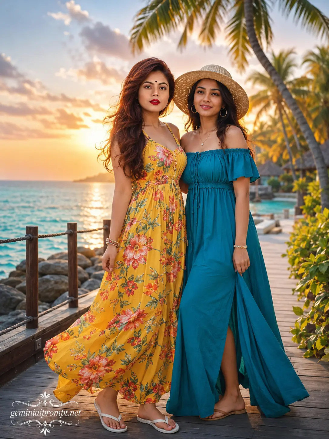 Tropical Vibes with Best Friends