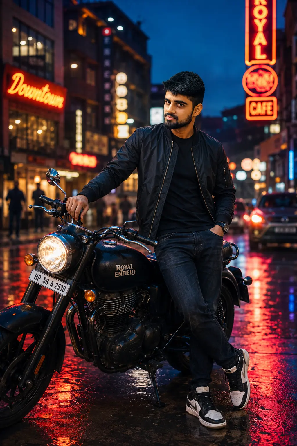 Urban Night Ride on Royal Enfield