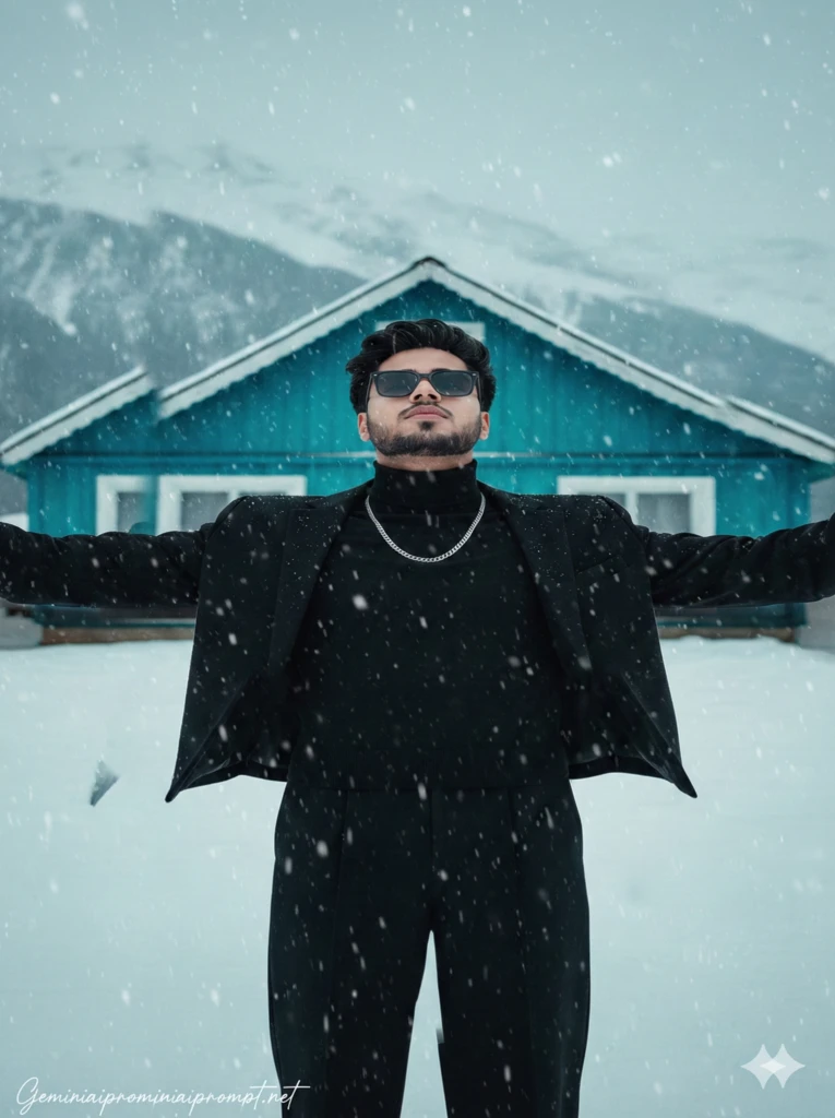 Viral Winter Gemini AI Photo Editing for Boys Prompt 1