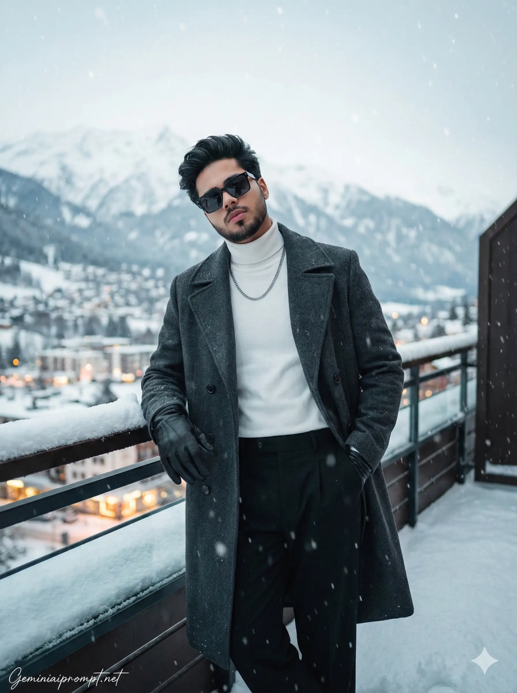 Viral Winter Gemini AI Photo Editing for Boys Prompt 6